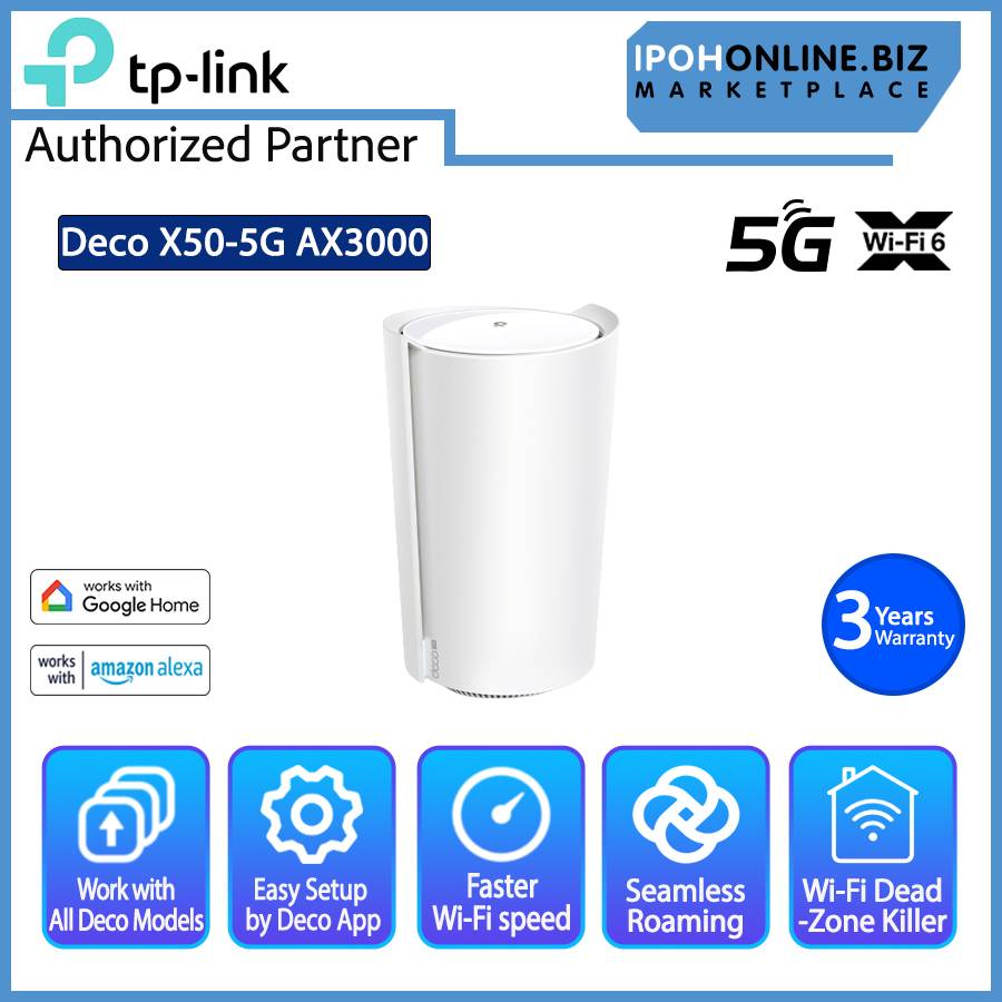 TP-Link Deco X50-5G 1-PACK 5G AX3000 Whole Home Mesh WiFi 6